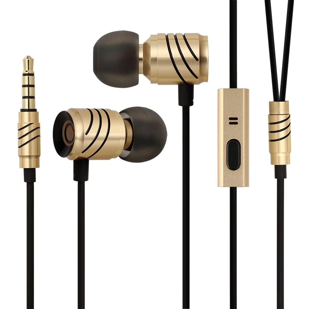 GGMM Full Metal Noise Isolating Earbuds Wired Headphones With Mic 3.5 Universal Clarity Rich Bass In Ear Earphones For Phones