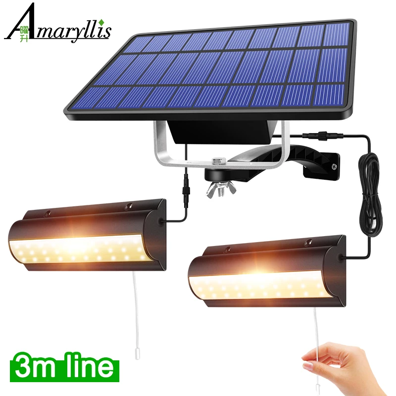 Upgraded Solar Pendant Lights Outdoor Indoor Auto On Off Solar Lamp for ...