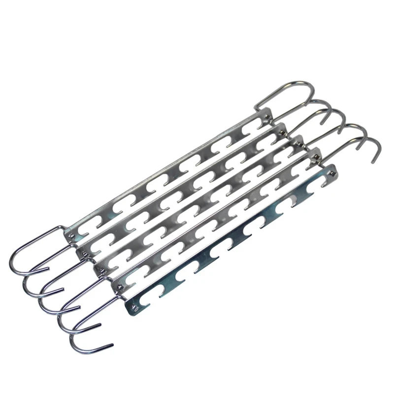 

6Pcs Stainless Steel Wardrobe Closet Bar Clothes Coat Hanger Adjustable Pinch Grip Clothing Organizer Racks Save Space