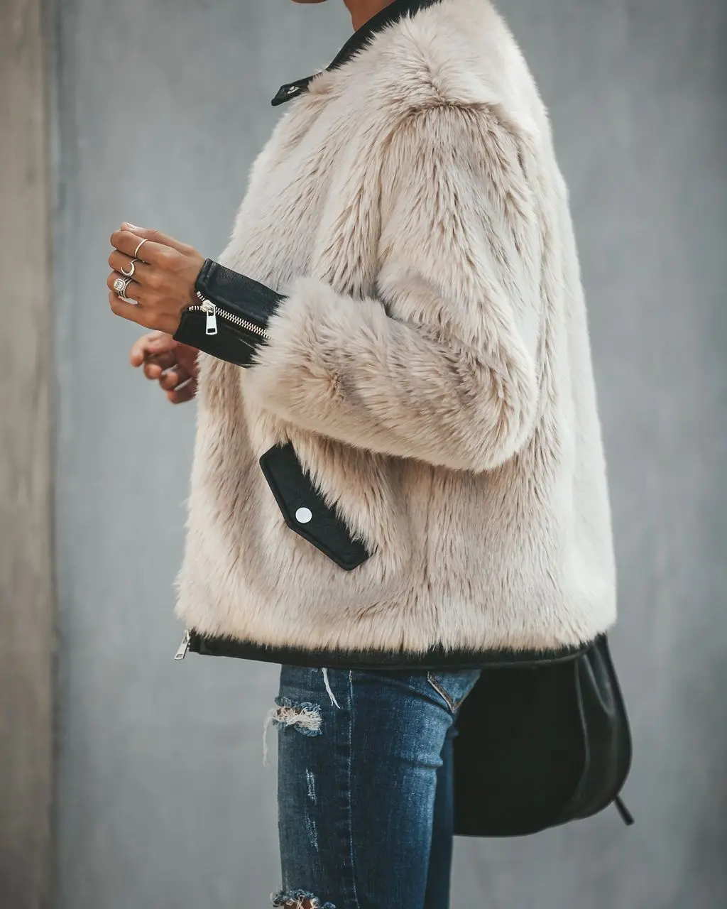 Новые модные женские туфли толстый теплый плюшевый медведь карман флисовая куртка, пальто на молнии, верхняя одежда; пальто UK