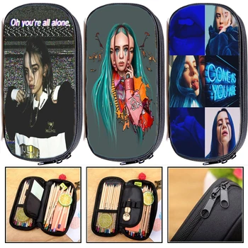 

Popular Billie Eilish Pen Bag Students Pencil Case Kids Pencil Box Teens Stationery Bag Pencil Holder Girls Cosmetic Cases Gift