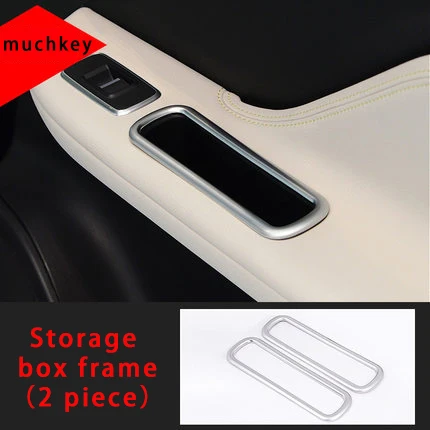 Storage box frame Для Jaguar f-pace рамка коробки для хранения хромированная формовочная отделка 2шт - Цвет: Storage box frame