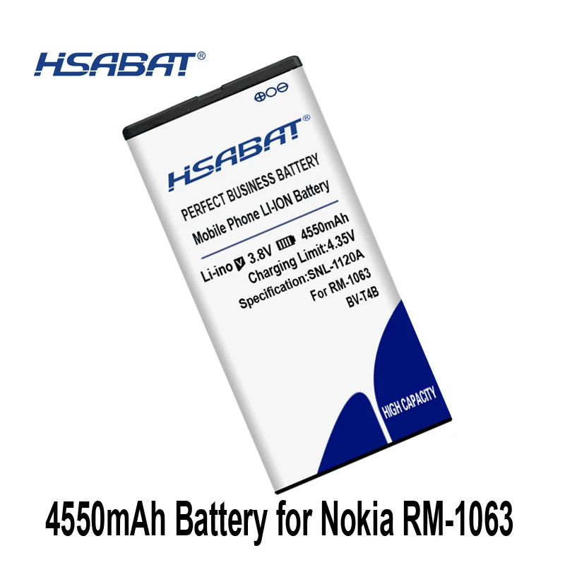 Hsabat BV-T4B 4550 мА/ч, Батарея для Nokia microsoft Lumia 640XL RM-1096 RM-1062 RM-1063 RM-1064 RM-1066 Lumia 640 XL BVT4B