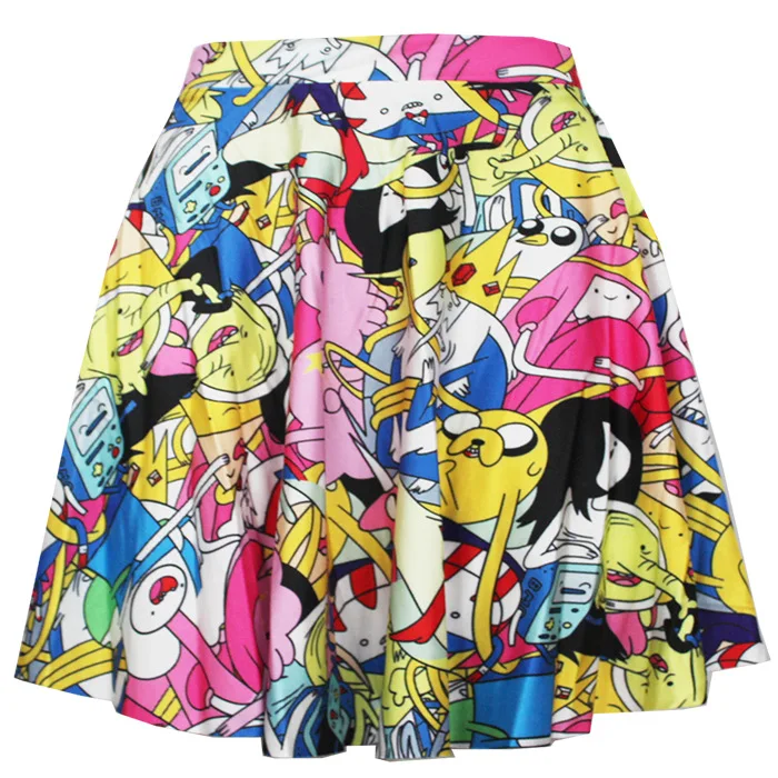 

Europe And America Multi-color Spring And Summer New Style Versatile Swan Lake Printed Pleated Short Skirt Puffy Half-length Ski