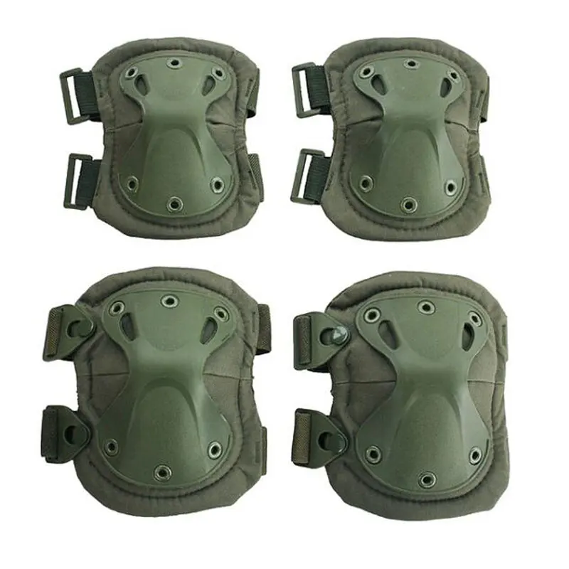 Knee Pad Elbow Pads Protective Gear Set Tactical Airsoft Paintball Hunting War Game