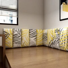 

Nordic Bed Headboards Wall Decoration Tatami Soft Pack 3D Wall Sticker Self-adhesive Bedroom Decor Kids Anti-Collision Cabeceros