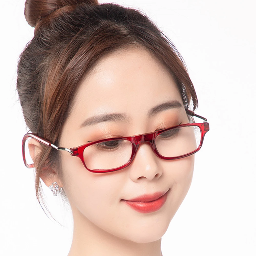 Hot Selling Myopic eyes Magnet Reading glasses for Men Women presbyopia glasses can hang neck folding Magnetic Reading glasses