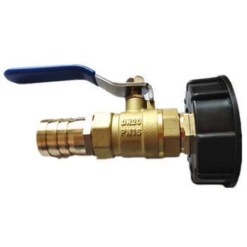 

Brass Tank Adapter IBC Tote Water Faucet Hose Connector Valve Part Garden