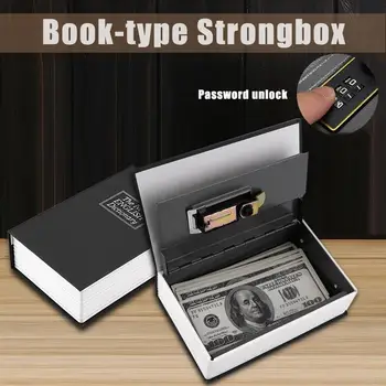 

Mini Safe Box Book Hidden Secret Security Safe Key Lock Money Jewellery Certificate Storage Password Locker Kid Gift Dictionary