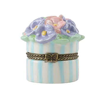 

Lovely Ceramics Fashion Trinket Jewelry Box Necklace Storage Dresser Decor-Bouquet