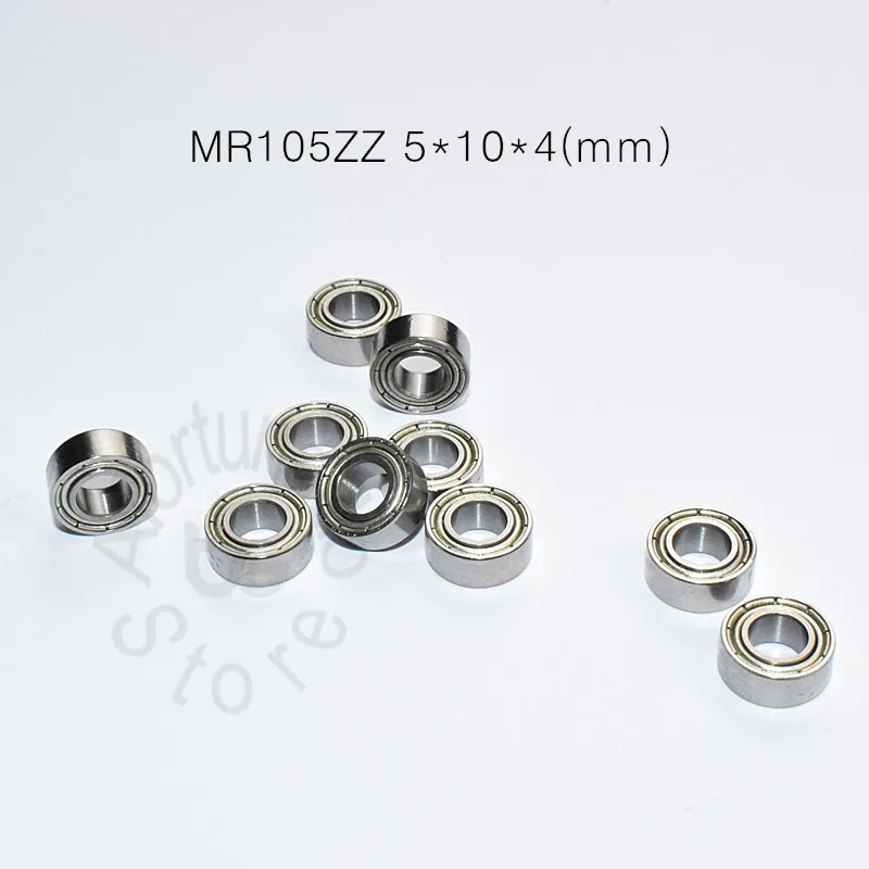 MR105ZZ 5*10*4(mm) 10pieces free shipping bearing Metal Sealed Miniature M105 Mini Bearing MR MR105ZZ chrome steel bearing afbeelding