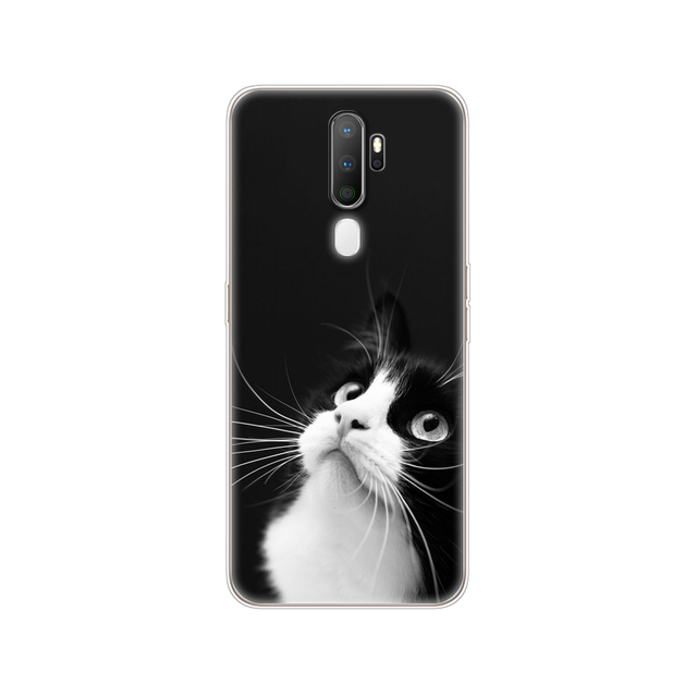 For Oppo A9 A5 2020 Case Soft TPU Phone Shell Back For OPPOA9 OPPOA5 A 9 Coque A 5 Cover Silicon Protective Funda 6.5" cat