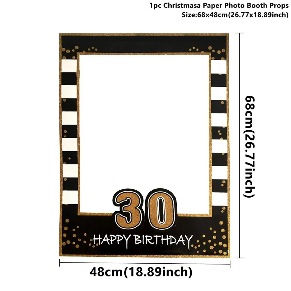 30th Booth CHZLL 30, 40, 50, 60, запечатывание этикеток на день рождения, наклейки на день рождения, украшения на день рождения для взрослых, товары на день рождения, подарки на день рождения - Цвет: 30th Booth
