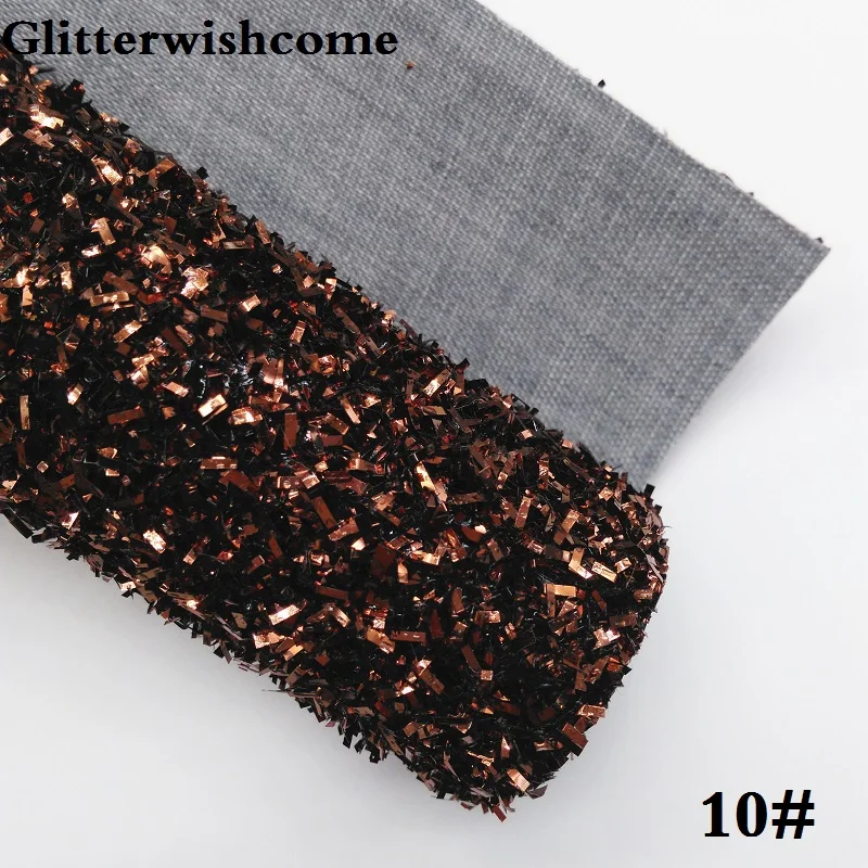 10 Glitterwishcome 21X29 см A4 Размер Tissel блестящая кожа, искусственная из искусственной кожи Ткань Винил для бантов, GM027A - Цвет: 10