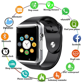 

Bluetooth A1 Smart Watch Sport Wristwatch Support 2G SIM TF Camera Smartwatch For Android Phone for Apple Watch Men Women Kids