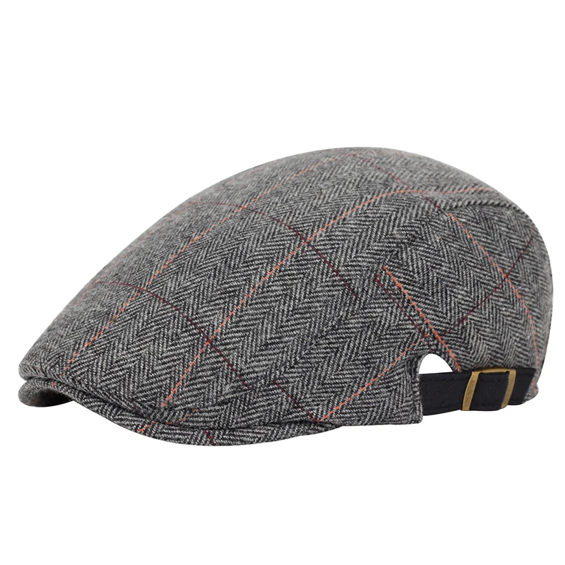

2019 new Autumn Winter Wool Felt Newsboy Caps Men Beret Old Man Retro Octagonal Cap Art Youth Casquette Male Trilby