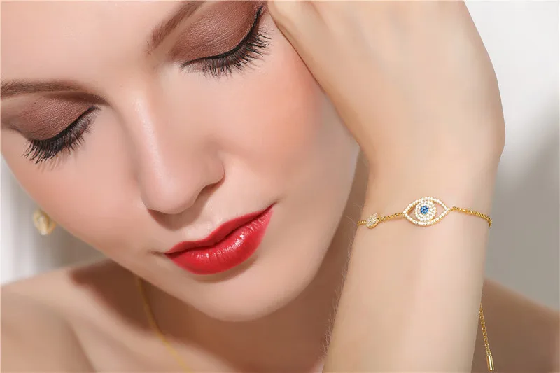 Браслет Monaco, цепочка на руку со сглаза, женский модный ювелирный браслет из стерлингового серебра 925 пробы