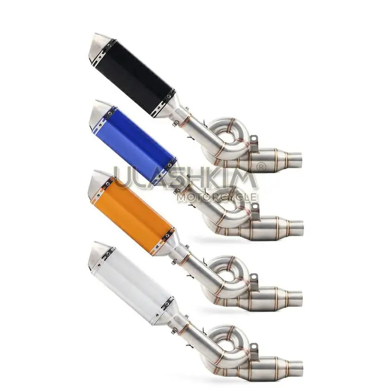 Motorcycle Full System Exhaust Muffler Escape Middle Link Contact Pipe Slip On For Kawasaki Z800 2012