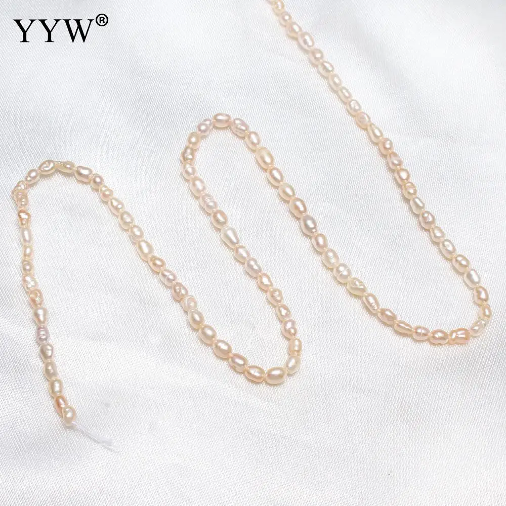 2-4mm Loose Pearl Beads Natural Cultured Baroque Freshwater Pearl Beads Nuggets Pearls Beads Jewelry 0.8mm 14.5-15 Inch