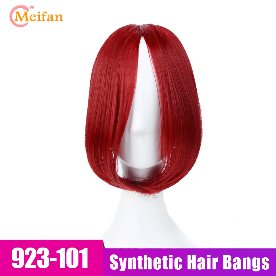 MEIFAN, длинные прямые челки, заколки для волос, шиньон, термостойкие синтетические натуральные челки, шиньоны для женщин - Цвет: 101