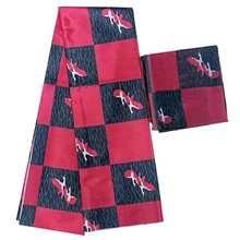 Шелковый восковые африканские ткани шелковой ткани высокого качества в африканском стиле; принт Африканский Воск принты для вечерние в нигерийском стиле из материала имитирующего шелк ткань