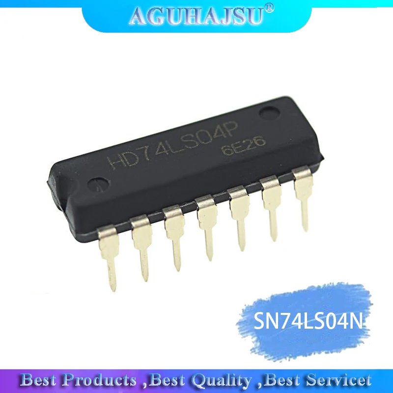 10 шт. SN74LS04N DIP14 SN74LS04 DIP 74LS04N 74LS04 DIP-14 Новые шесть инверторных ворот/полюс и инвертор |