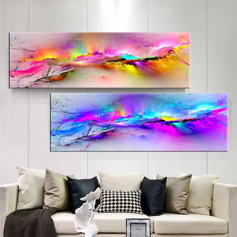 Абстрактная картина холст фиолетовый облако постер Холст Искусство принты Nordic Wall Art живопись на стену для