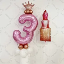 

15pcs Jumbo Lipstick Balloons Set Girls Birthday Party Decoration Wedding Anniversary Valentine's Day Party Globos Supplies