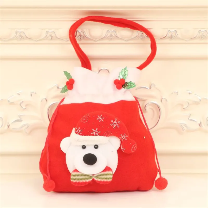 Веселая Рождественская сумка для конфет, изысканные рождественские украшения для дома, подарок на год, пакет для подарков Санта Клауса, 42x21 см
