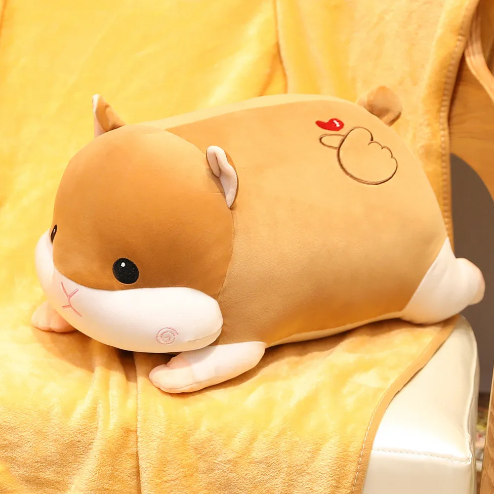 Soft Plush Hamster Toy with Blanket for Kids