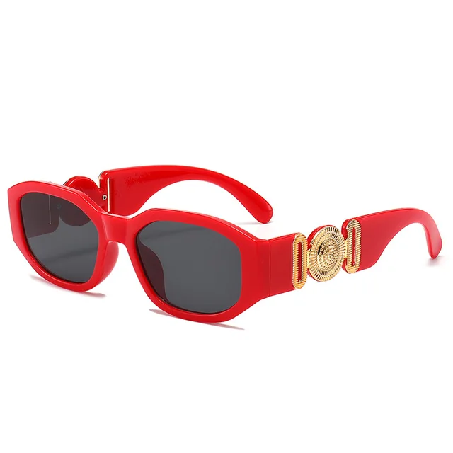 Small Rectangle Sunglasses Men Women Square Sun Glasses Travel Shades Vintage Retro UV400 Lunette Soleil Femme Gafas De Sol red