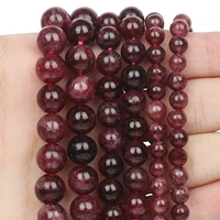 Natural Garnet Beads Round Loose Spacer Beads for DIY Jewelry Making Bracelet Necklace 15 inches 6 8 10  mm Wholesale 1