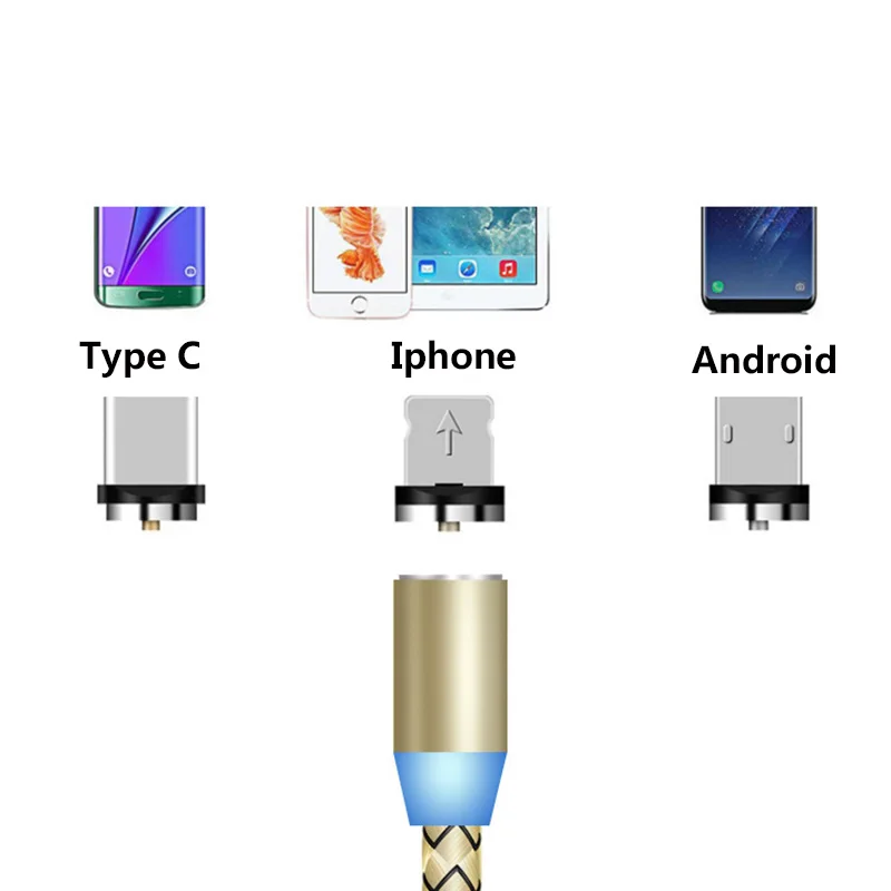 Cafele Магнитный кабель 3 в 1 Micro usb type C адаптер зарядное устройство Быстрая зарядка для Iphone samsung Xiaomi магнит Android шнур для телефона