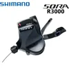 Shimano SORA SL-R3000 Flat Bar Shifter Lever 2x9 speed 2-Way Release R3000 Shifters Triggle Left / Right / Pair Black w/ Cable ► Photo 3/4