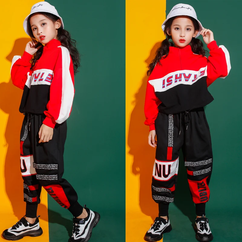 Детская одежда для бальных танцев в стиле хип-хоп, толстовка, топы, пальто, штаны для пробежек в повседневном стиле для девочек и мальчиков