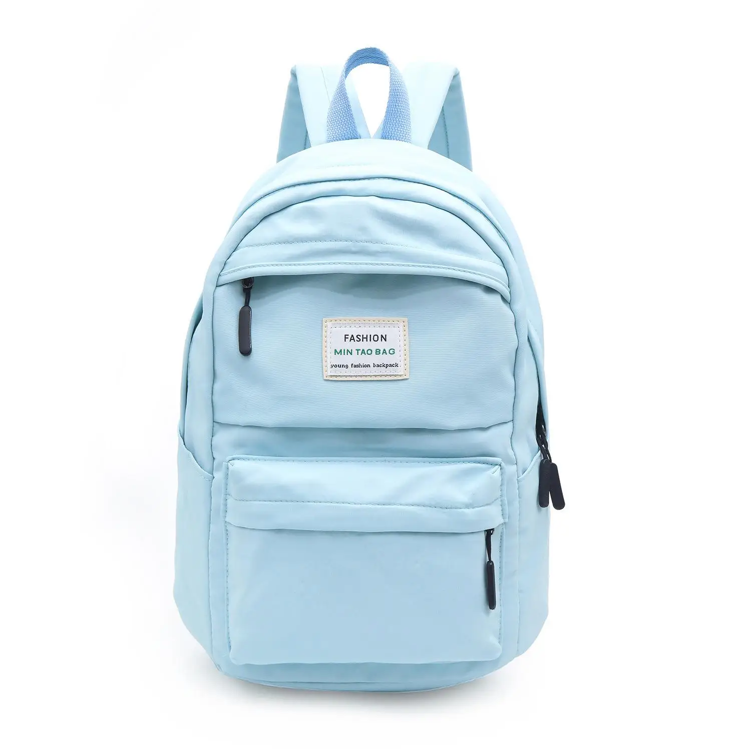 Green 1set Нейлоновый женский рюкзак, Одноцветный рюкзак Mochilas, женская сумка на плечо для девочки-подростка, школьная сумка, рюкзак - Цвет: Green 1set