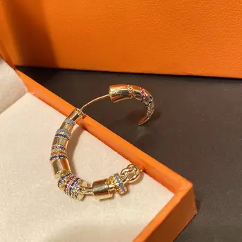 

Tempered Geometric Women Candy-colored Earrings Classic Ladies Ear Accessories