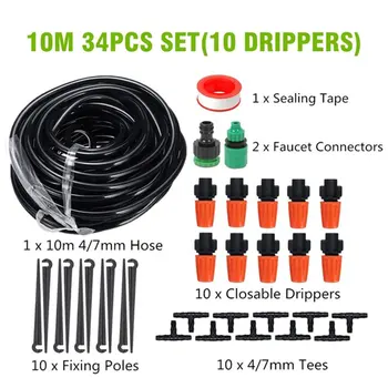 

10-25m Automatic Micro Drip Irrigation System Garden Irrigation Spray Self Watering Kits for Potted Lawn Garden Greenhouse