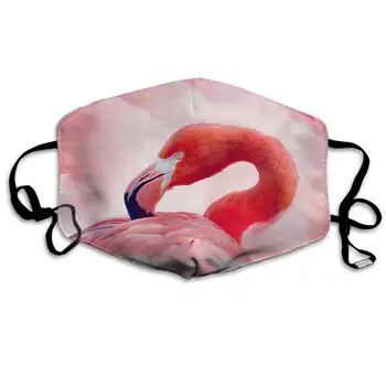 

Swono Mask Flamingo,Watercolor Pink Flamingo Design Polyester Anti Dust Face Mask-Washable and Reusable Mask for Cycling Camping