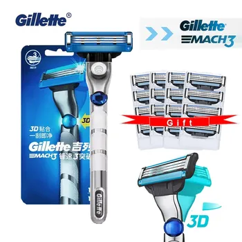 

Gillette Mach 3 Turbo 3D Men's Razor Handle Machine for Shaving Razor Blade Shaver Cassettes Shaver For Beard Replacebale Blade