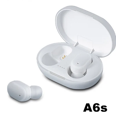 E6S TWS Wireless Bluetooth 5.0 Earphone A6s LED Display Headsets Waterproof Sport Earbuds Earphones Headset With Mic For XiaoMi - Цвет: A6s White