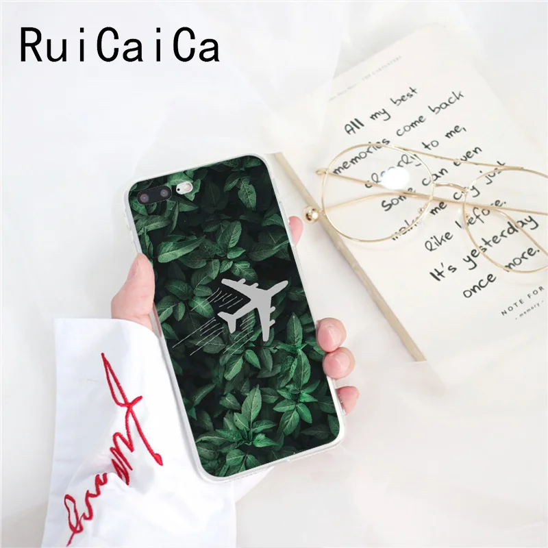 Мягкий силиконовый чехол для телефона Ruicaica с мультяшным воздушным самолетом для iPhone 8 7 6 6S Plus X XS MAX 5 5S SE XR 10 - Цвет: A12