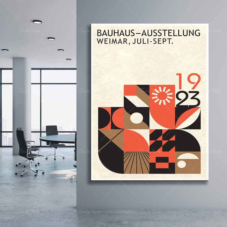 Bauhaus Berlino Geometric Museum Art Exhibition Poster E Stampe Opere D'Arte Da Parete Per Home Office Decor Drop Shipping