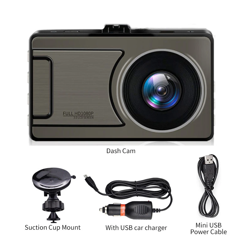 Xiaomi Автомобильный видеорегистратор, камера для автомобиля, Full HD 1080P DVR, 170 градусов, широкоугольный Автомобильный видеорегистратор, приборная панель, камера с ночным видением - Название цвета: Серебристый