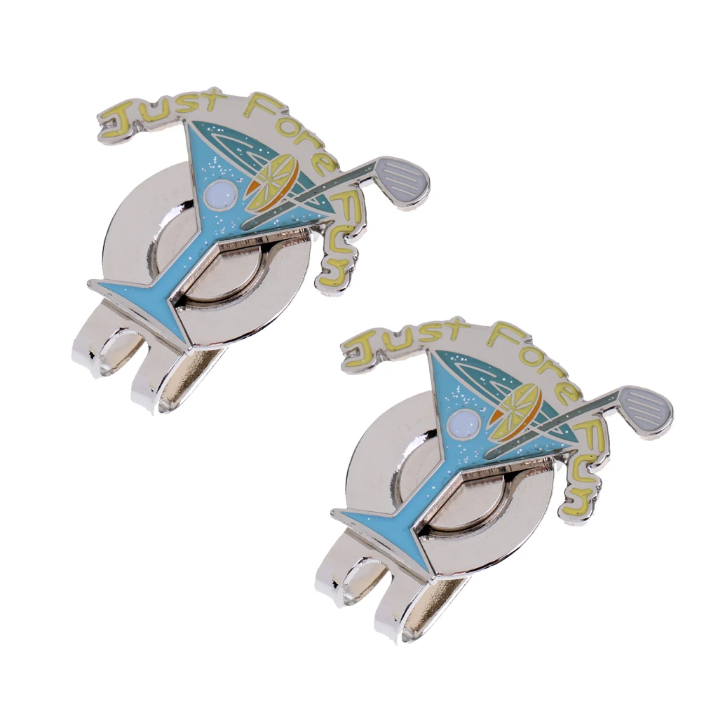 

2 Pieces Golf Hat Clip Ball Marker Cap Clip Premium Golf Gift Durable