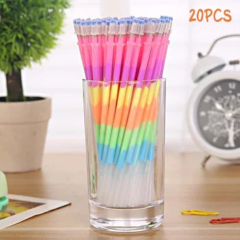 

20pcs Multi Color Rainbow Refill School Supplies Durable For Student Gel Pen Highlighters UY8