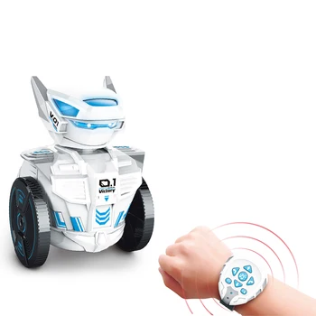 

iTECHOR 2.4G Watch RC Robot Dacing Singing Robot with Cool LED Music Automatic Demonstration Work Function Boys Gift