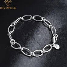 XIYANIKE 925 стерлингового серебра креативные модные браслеты ручной работы и браслет для женщин простой в Корейском стиле Вечерние ювелирные изделия для пар