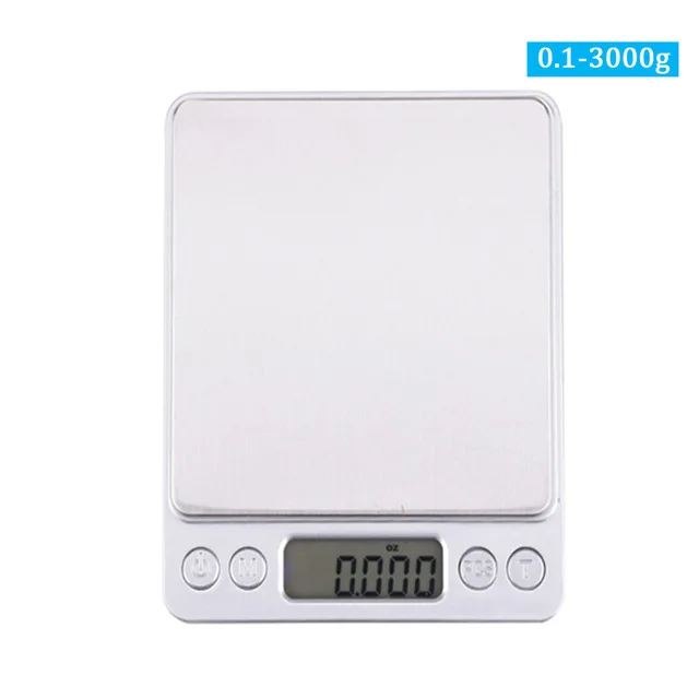 0.1-3000g Высокоточные Кухонные мини-весы с подсветкой, 2 лотка, весы из нержавеющей стали, ювелирные весы с функцией тары и шт - Цвет: 0.1-3000g