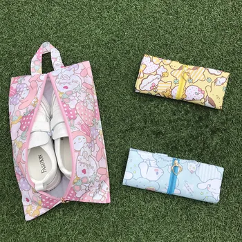 

Cartoon Little Twin Stars Melody Cinnamoroll Pudding Dog Portable Waterproof Travel Shoe Bag Zipper Shoes Storage Bags Organizer